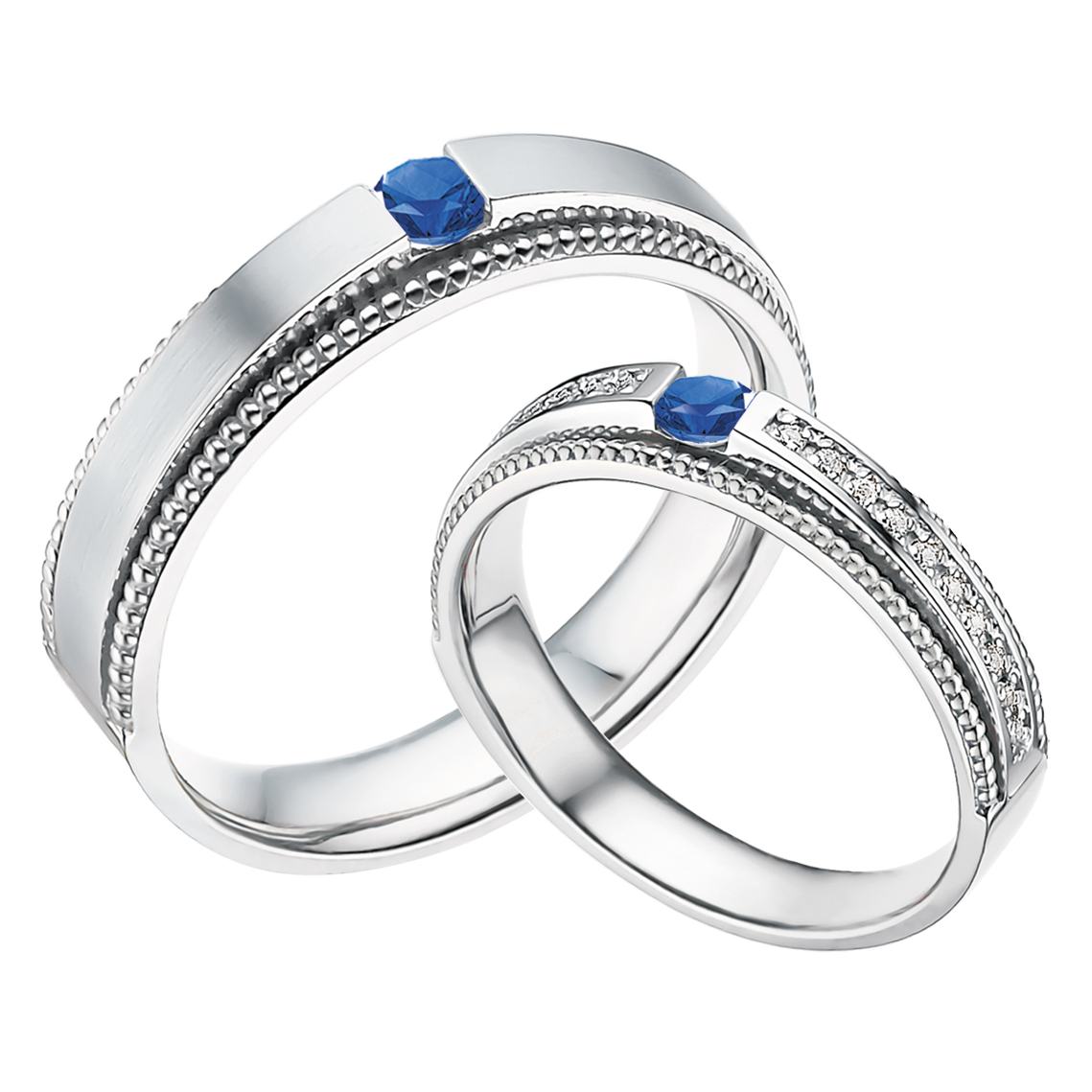 Colored gemstones for a wedding band